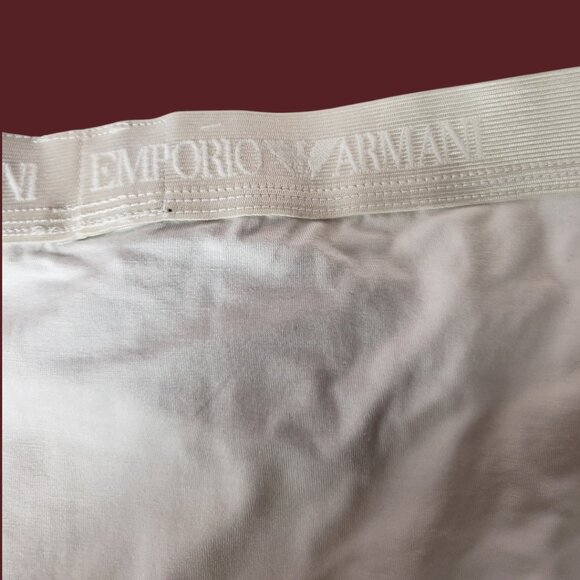 Emporio Armani Mens White Briefs Soft Stretchy Fabric White Size Large set of 2 - Picture 7 of 9
